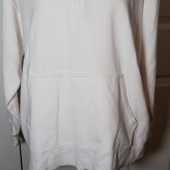 Aerie White Half-Zip Sweatshirt - Picture 3 of 13